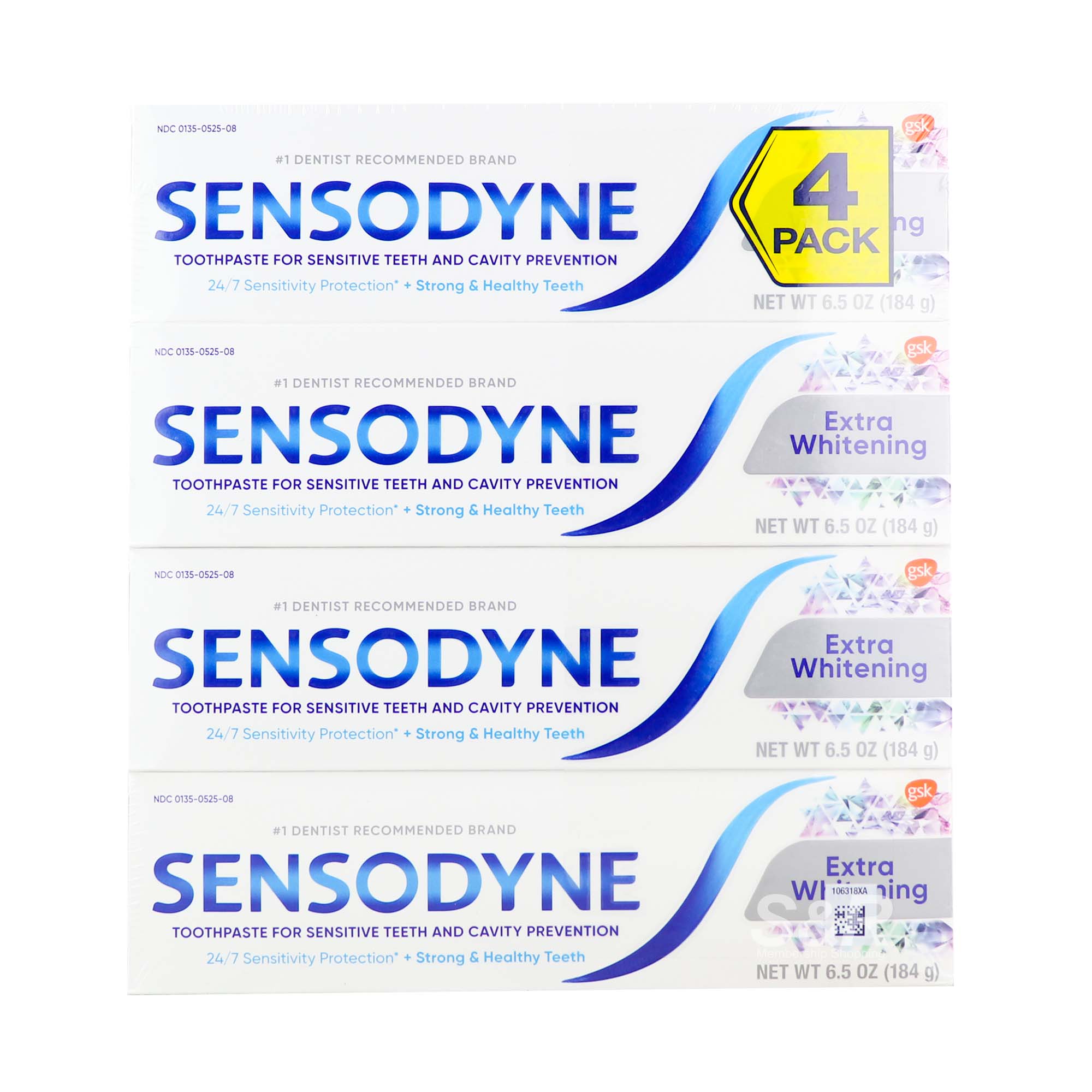 Sensodyne Extra Whitening Toothpaste (184g x 4pcs) Sensodyne Extra Whitening Toothpaste (184g x 4pcs)